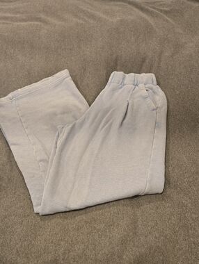aerie Wide Leg Pants in Light Blue